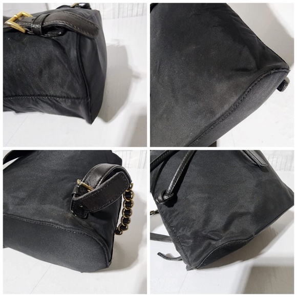 Authentic Prada Vintage Vela Drawstring Backpack Black - Picture 9 of 11